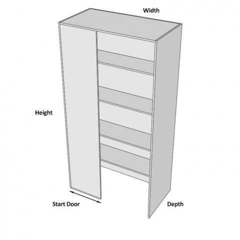 Pantry Cabinet Blind Corner 1 Doors (right) walk in dimensions