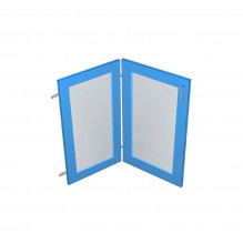 Raw MDF Corner Glass Panel Door