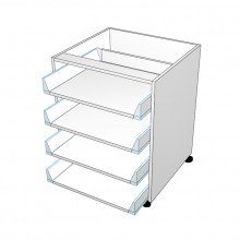 Carcass Only - Drawer Cabinet - 4 Equal Drawers (Finista) 